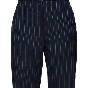 Pinco Pallino Black Trousers with Blue Pinstripes